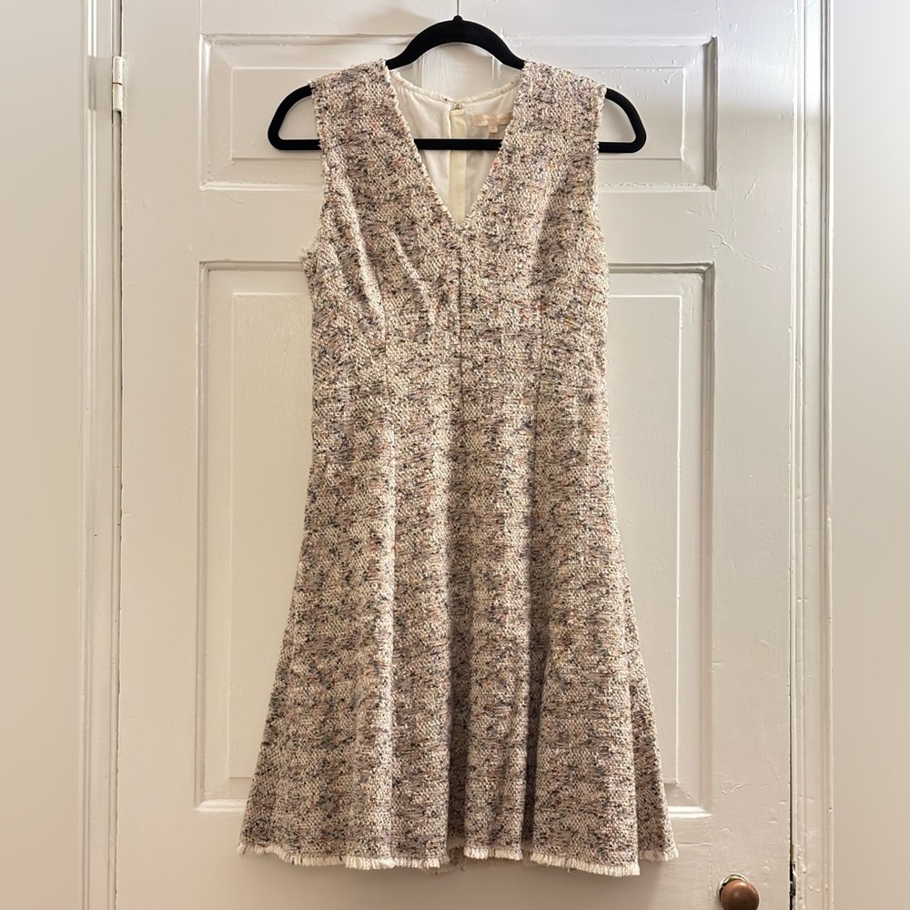 Rebecca Taylor Tweed Multicolor Sleeveless Dress, size 6